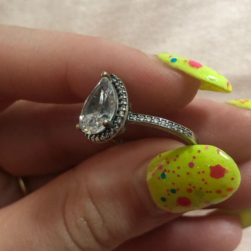 Retired Pear Shape Pandora ring Authentic